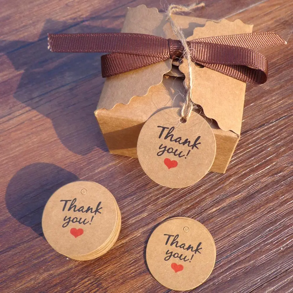 HiMISS 100 шт буквенная печать крафт подарочные Висячие бирки для украшения