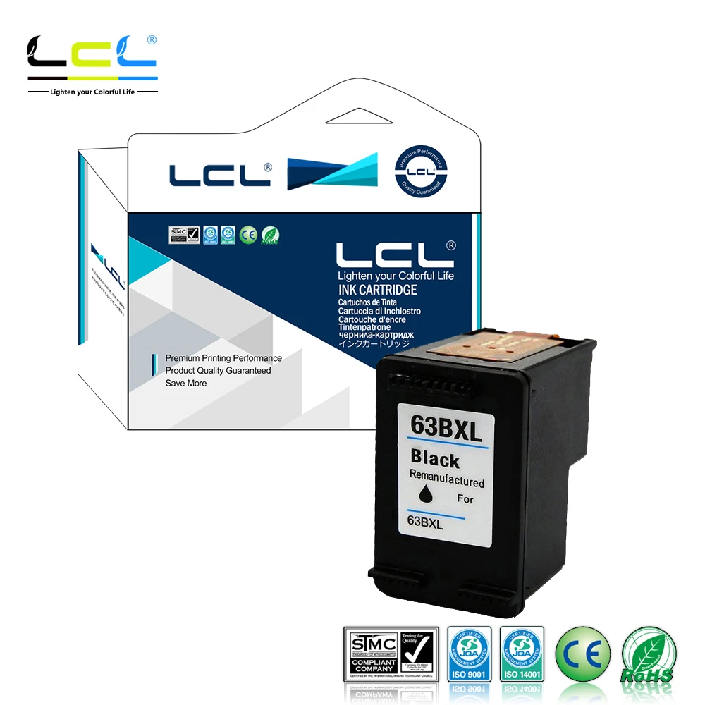 LCL 63XL (1 Pack черный) картридж совместимый с hp Deskjet 1112 2130 3630|Чернильные картриджи| |