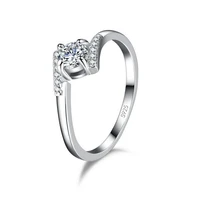 new promotion wholesale women wedding engagement silver rings elegant design cz 925 sterling silver finger ring