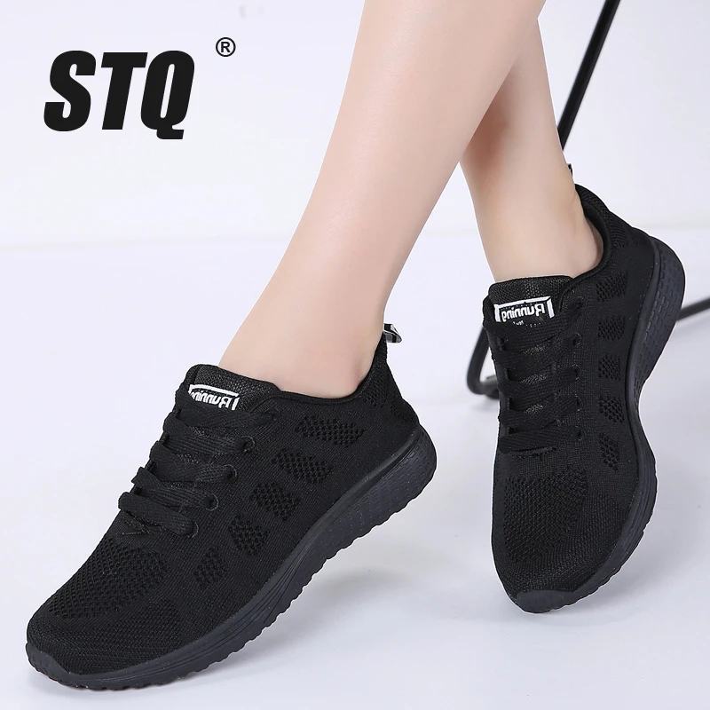 STQ 2020 весенние кроссовки женская обувь на плоской подошве Женские Повседневные