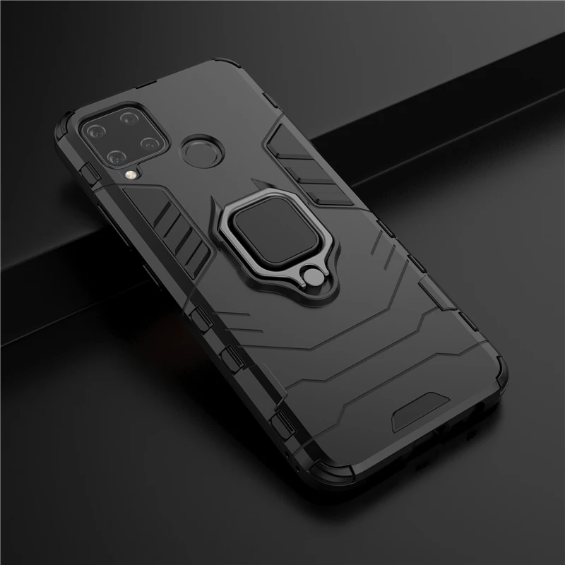 for oppo realme c15 case protective case for realme c15 c11 c21 c20 c12 c17 c21 q3 cover armor silicone shell finger ring cover free global shipping