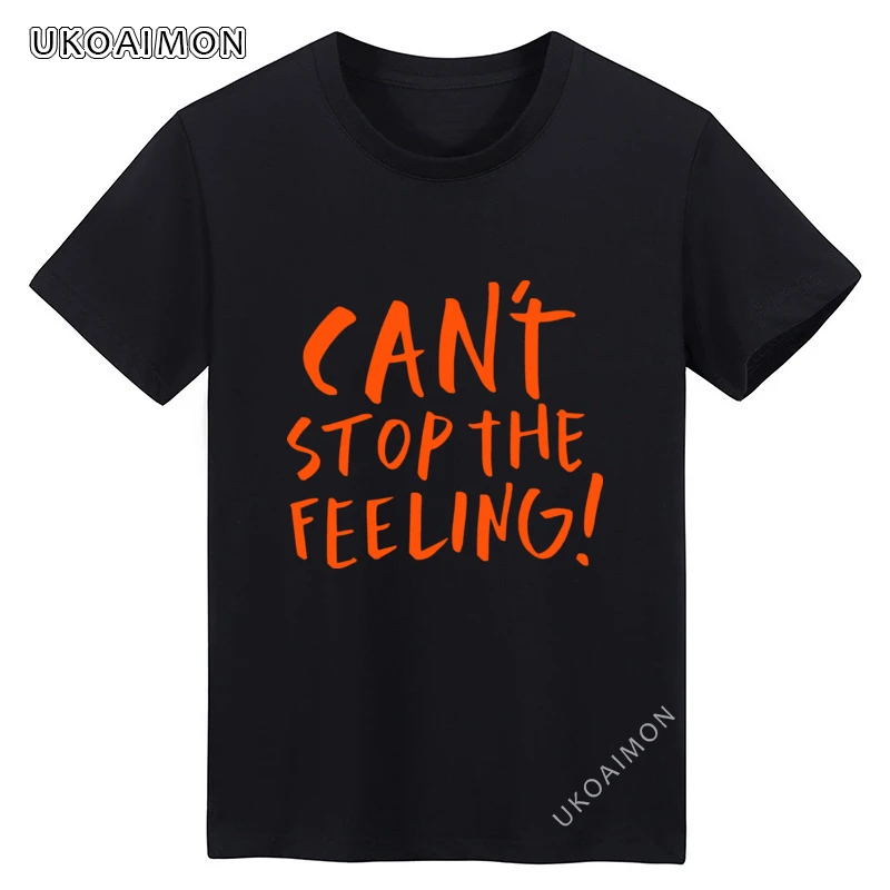 

New Arrival Can't Stop The Feeling 3D Printed Pure Cotton T Shirt Graphic Fashionable T Shirts Street Cool Tees Slim Fit