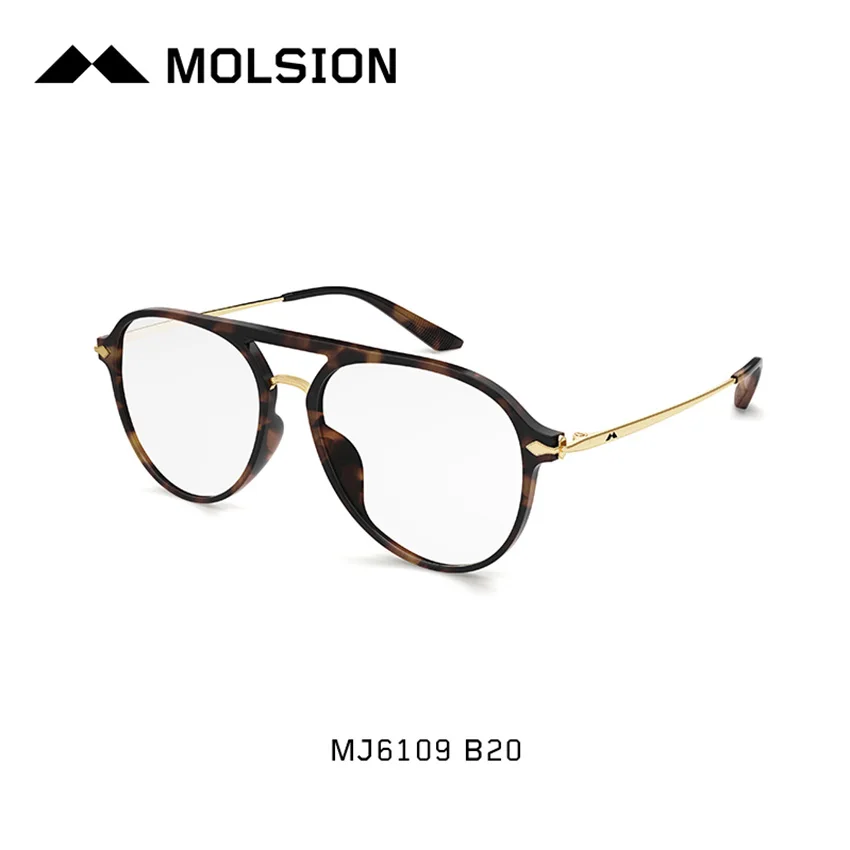 Molesion оптический авиационный глаз, стекло рамка для мужчин и женщин шикарный двойной мост Близорукие Солнцезащитные очки по рецепту оправы для очков MJ6109
