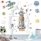 21 стиль космические ракеты настенные наклейки для детской комнаты настенный Декор мультяшный астронавт съемные ПВХ наклейки для украшения дома