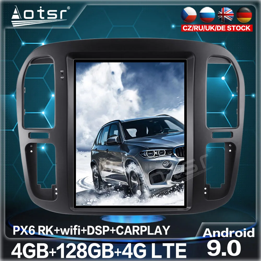 

128GB Car Multimedia Player Tesla Screen For TOYOTA LAND CRUISER LC100 Lexus LX470 1992-2002 Android Radio Video GPS Navigation