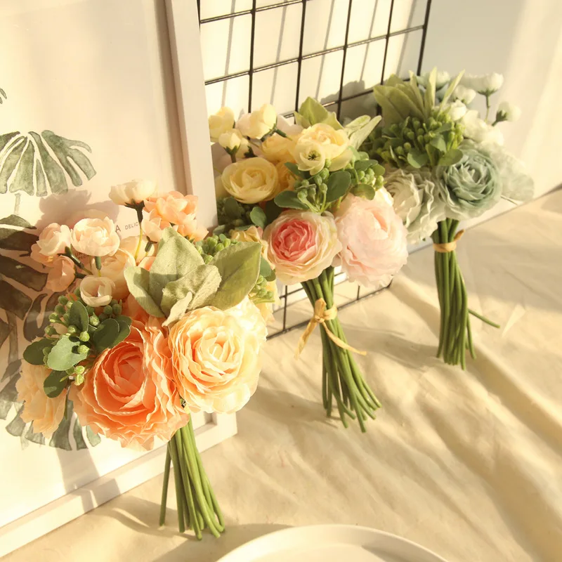 Искусственный чай цветы сливы 1 букет винтажный искусственный шелковые для