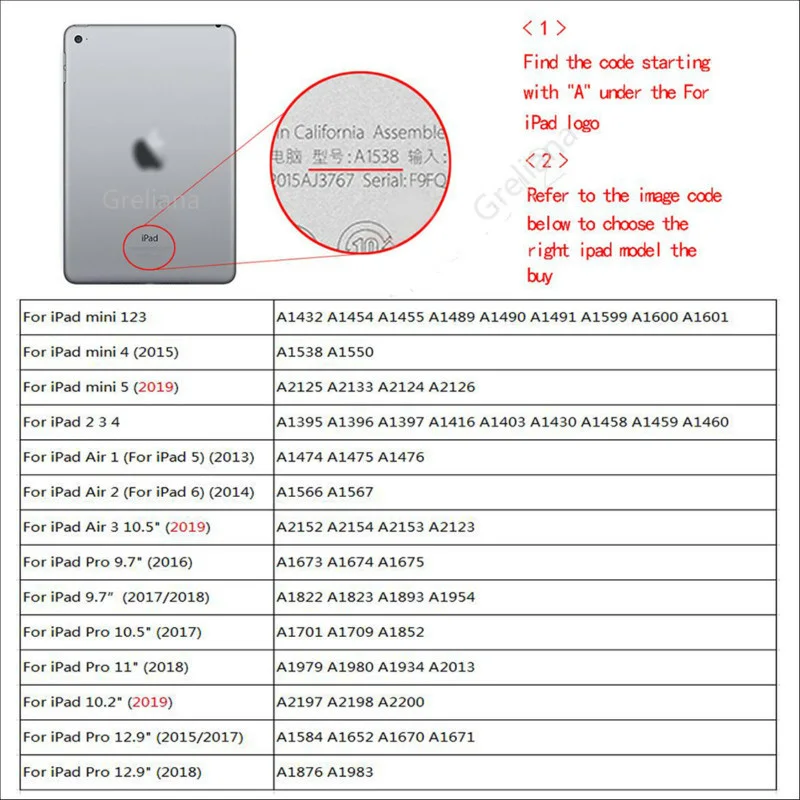 

Case For IPad 9.7 5/6th Generation Cover Auto Sleep Wake Up PU Leather For IPad Case Air 1/2 Full Body Protective Case