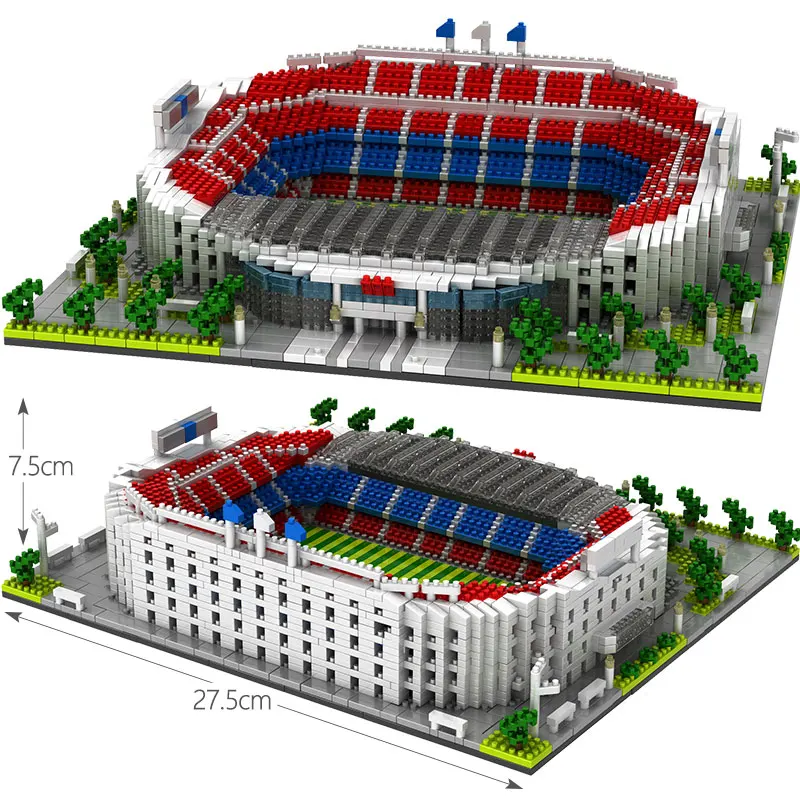 Игрушки для детей мини-блоки известная архитектура Футбол на траве лагерь ноу сигнал Lduna модель парка строительные блоки - Цвет: no original box (B)