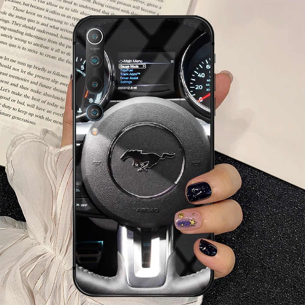 

Fords Car Mustang Phone Tempered Glass Case Cover for Xiaomi Mi A F X POCO M Note 3 9 10 11 i T Pro Lite Bumper Back Silicone