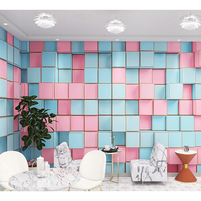 Скандинавская квадратная настенная краска Макарон для салона красоты