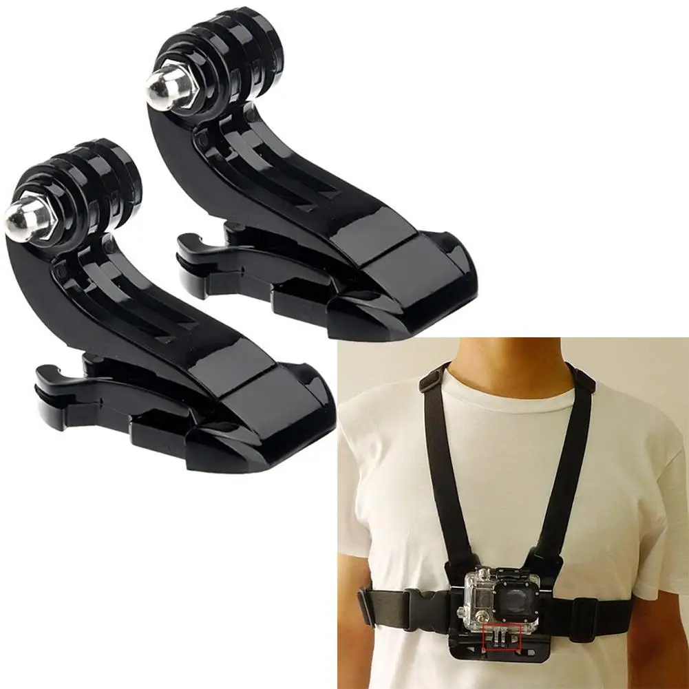 2 шт. J Крюк Пряжка нагрудный ремень шлем базовое крепление для GoPro Hero 7 5 6 черный 4