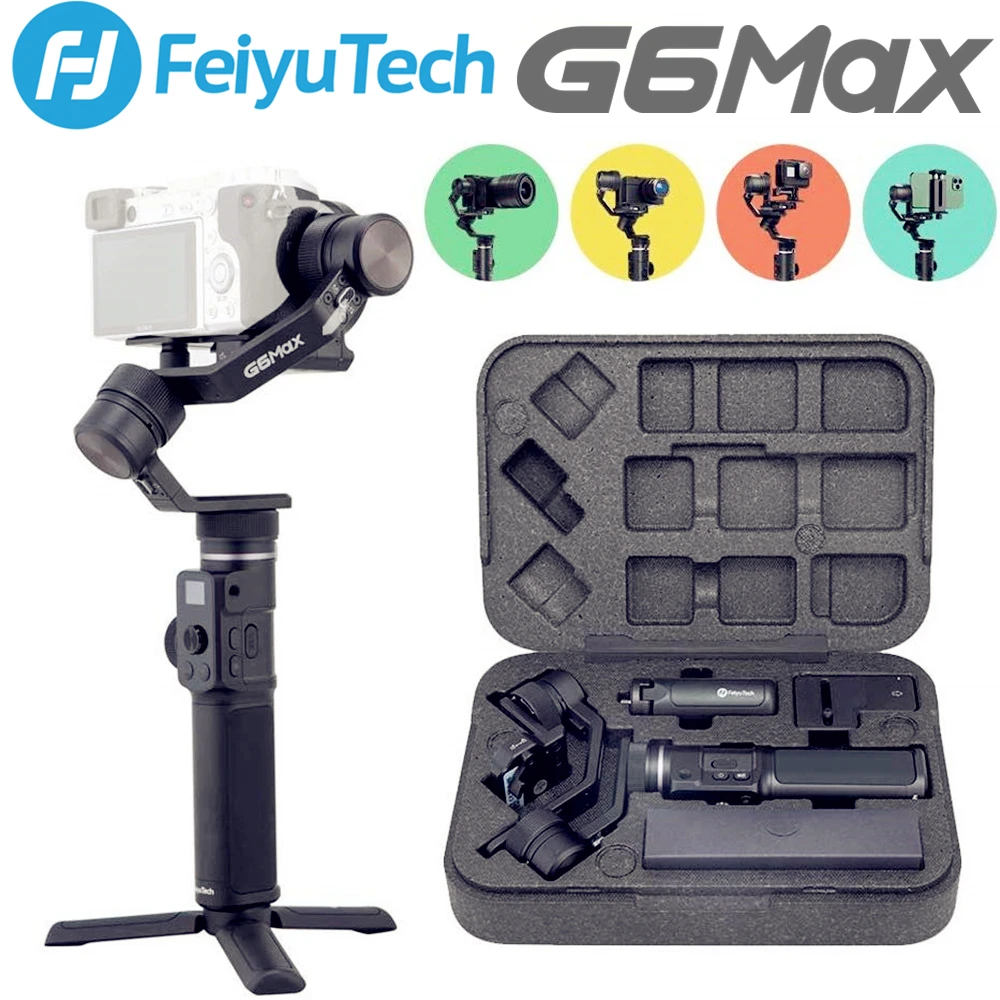 Feiyutech G6 MAX 3 осевой Ручной Стабилизатор Для беззеркальных камер/смартфонов/экшн
