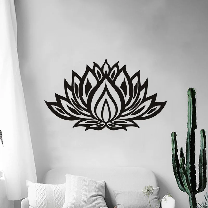 

Beautiful Black Lotus Flower Home Decals Wall Stickers Living Room Wedding Decoration for Girls Bedroom Decor Wall Poster