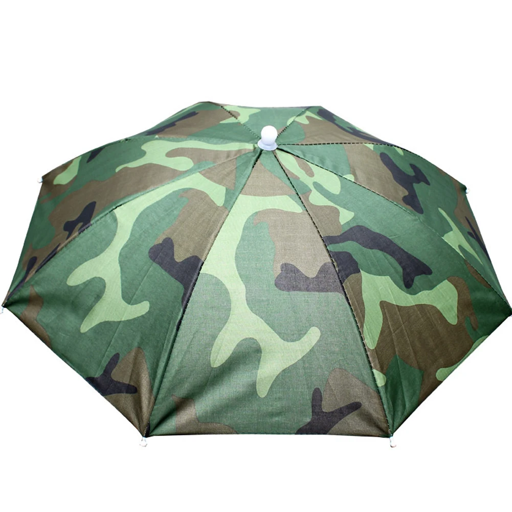 

Foldable Head Anti-UV Outdoor Umbrella Hat Anti-Rain Fishing Caps Portable Travel Hiking Beach Fish Tackle Rain Gear