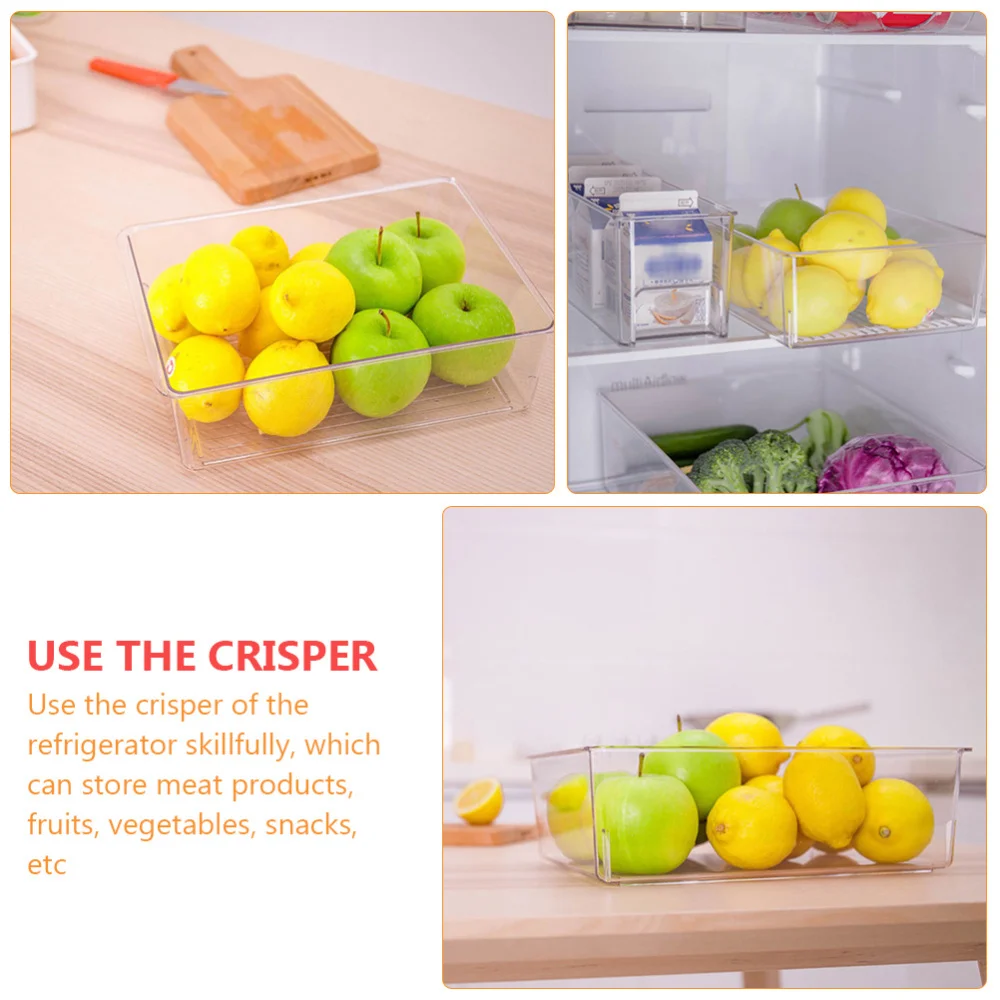 

1 Pc Refrigerator Bin Storage Box Fruit Storage Box (Transparent)