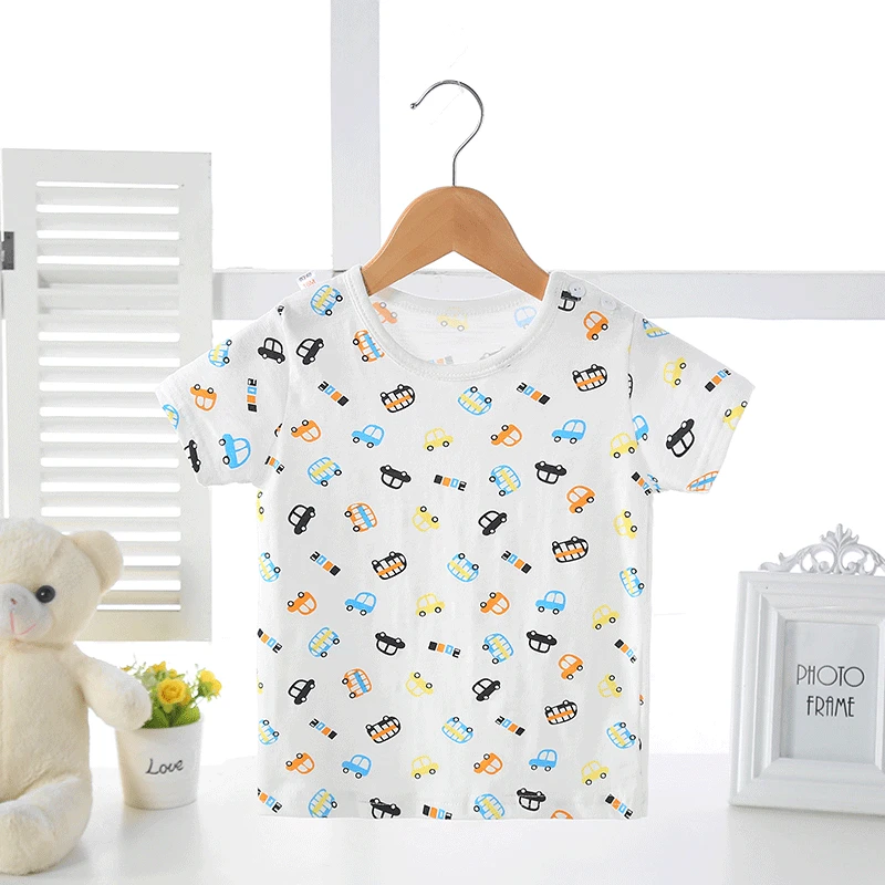 

Детское летнее пальто из тонкого хлопка для мужчин и женщин, Детская футболка с открытыми плечами и круглым вырезом и короткими рукавами