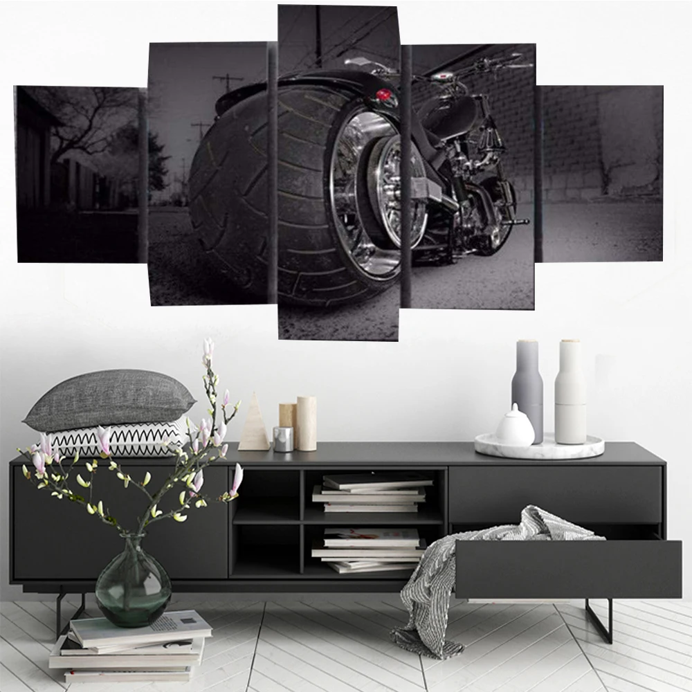 

5 Pieces Wall Art Canvas Painting Modern Mo Tuo Poster Modern Abstract Canvas For Living Room Decorative Pictures Frame