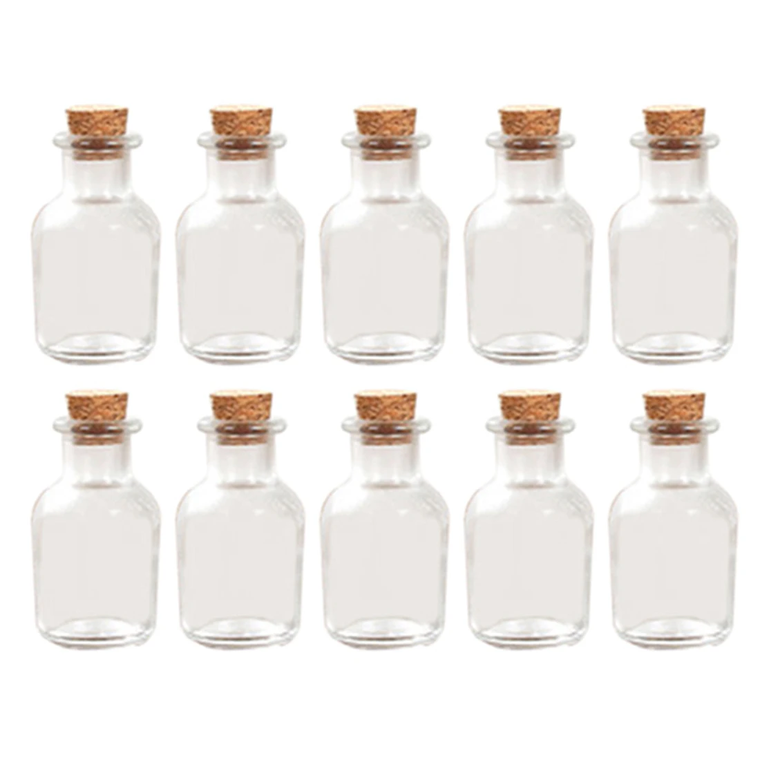 

10Pcs/20pcs 6.8 X 3.7cm Small 30ml Glass Bottle Wishing Bottle Storage Jar Bottles Clear Glass Jars And Lids Transparent