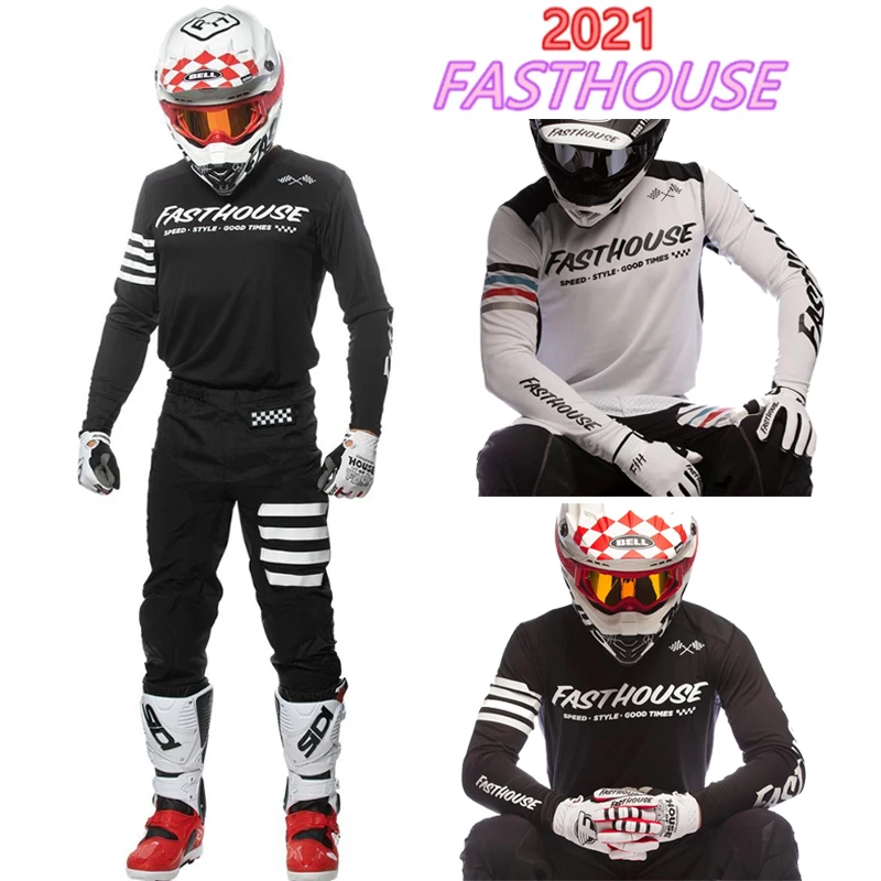 

NEW 2022 Raven black Motocross Jersey and Pants MX Gear Set Combo mtb Dirt Bike Off Road FLEX AIR motorbike clothing racing suit