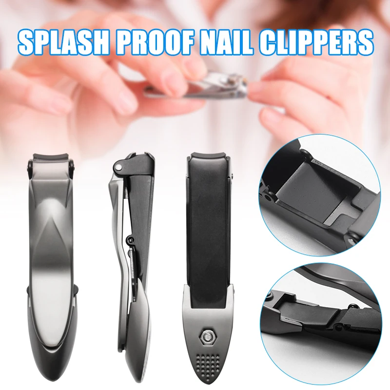 

Машинка для стрижки ногтей с защитой от брызг и встроенным захватом мусора для ногтей из нержавеющей стали машинка для стрижки ногтей для н...