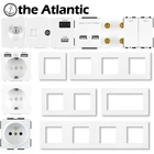 Серия S-настенная розетка Стандартный выключатель освещения Тип C RJ45 ТВ антенна аудио модуль рамка DIY Бесплатная комбинация Белый пластик