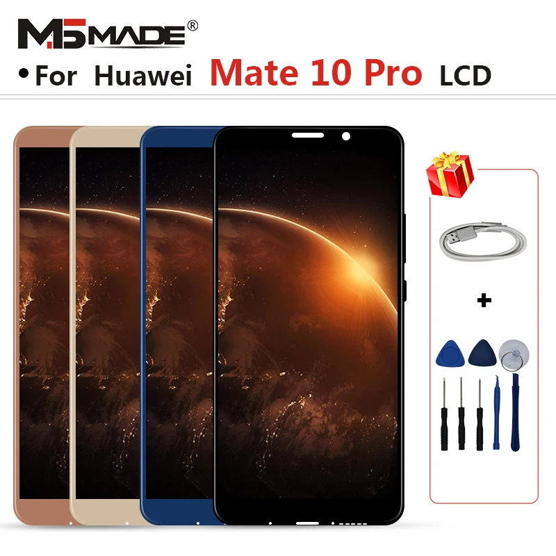 6," lcd s для huawei mate 10 Pro, ЖК-дисплей, сенсорный экран, дигитайзер, запасные части с рамкой для huawei mate 10 Pro, дисплей