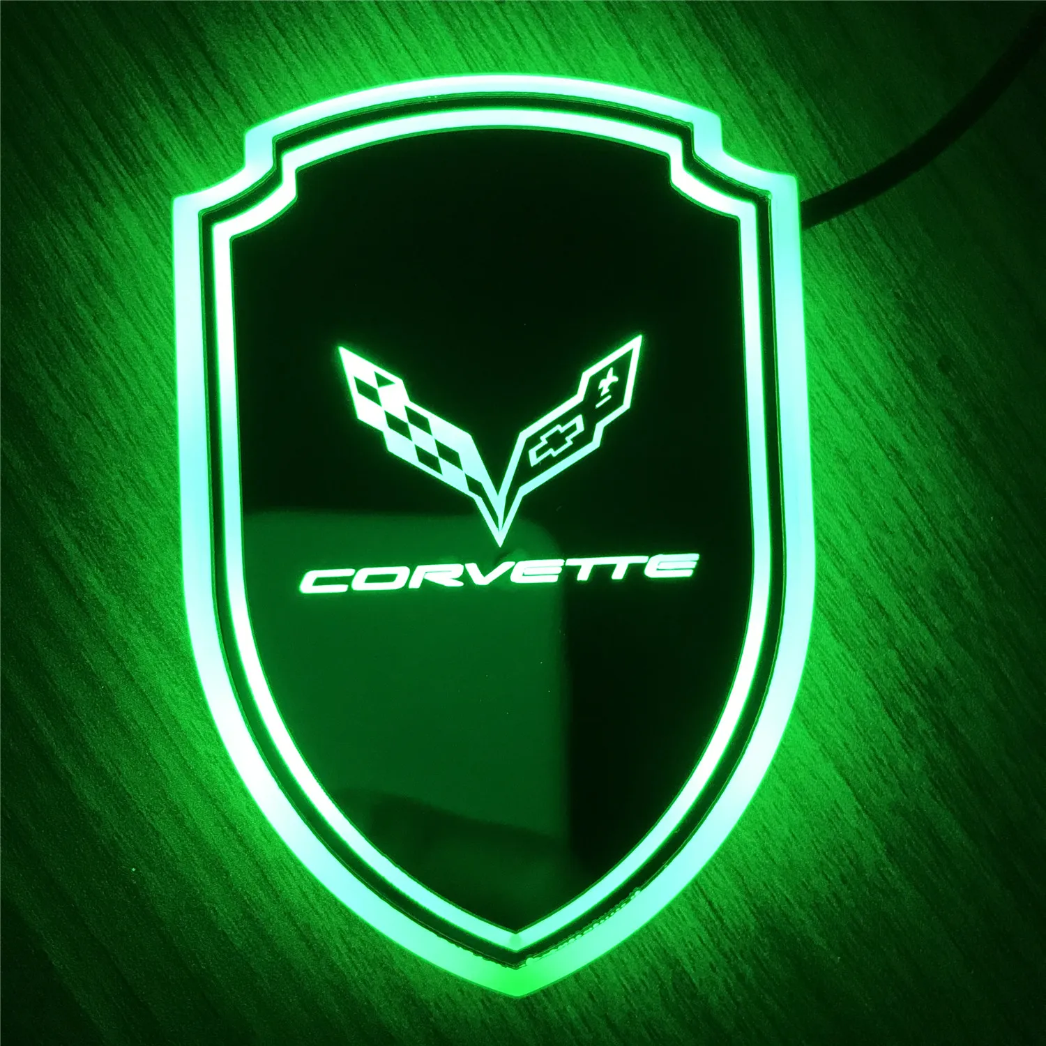 4x Corvette щит RGB светодиодный музыкальный ритм мигание атмосферсветильник для Chevrolet