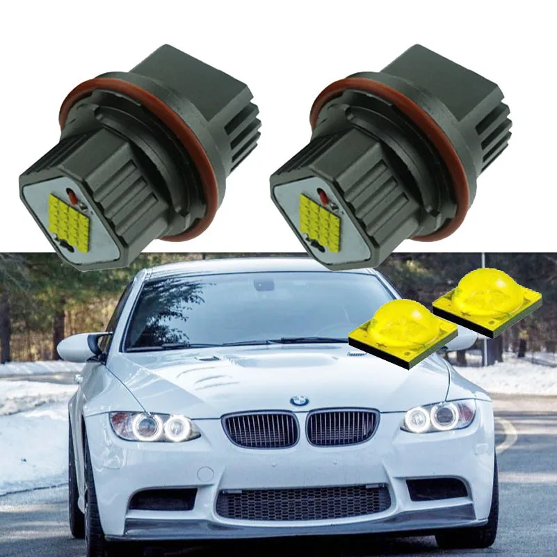 Пара 160 Вт ошибок светодиодный Ангельские глазки габаритные огни лампы для BMW E39 E53