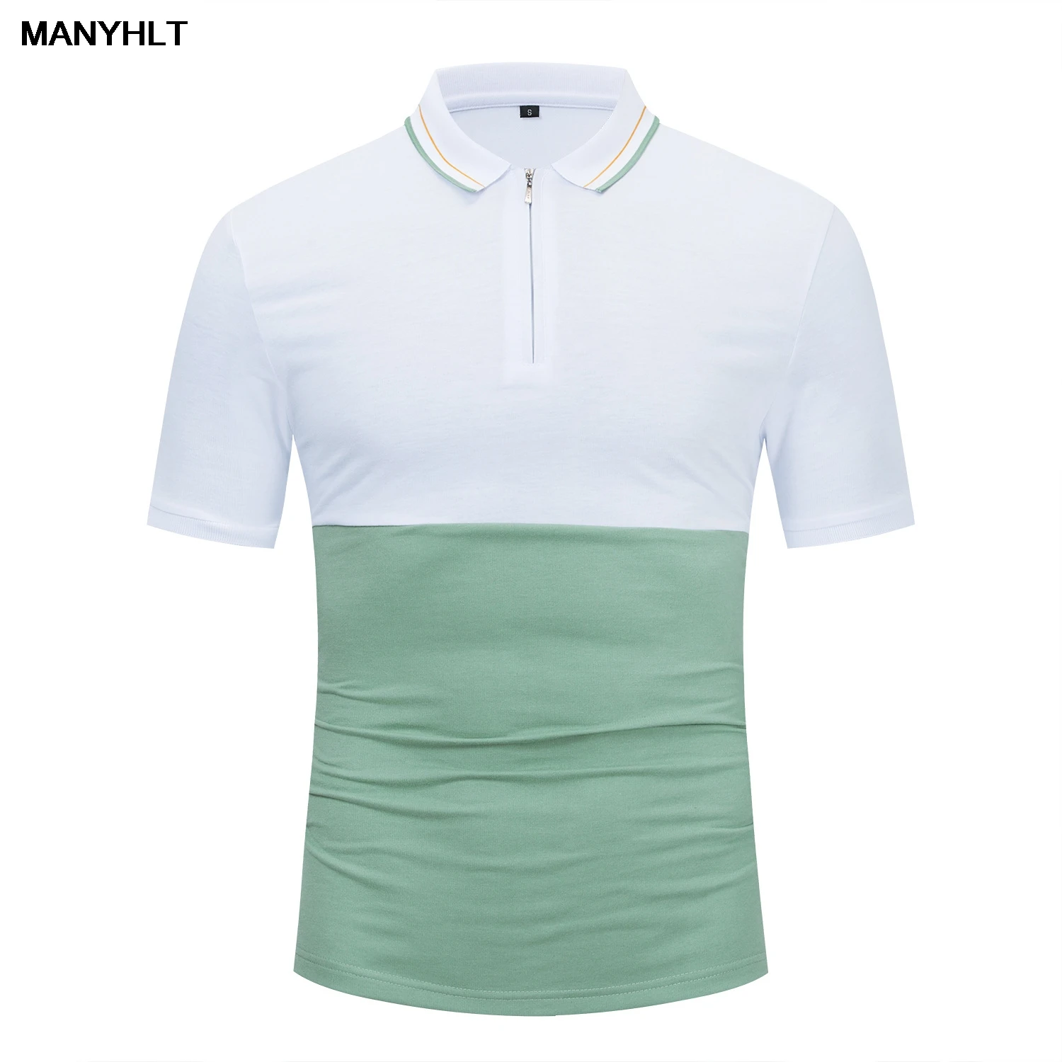 

Summer New Men's Clothing Polo Shirt Lapel Short-sleeved Loose Wild Cotton Youth Splicing Fashion Casual Men's T-shirt