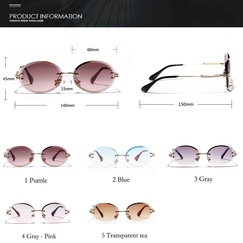 SAOIOAS Fashion Rimless Sunglasses Women 2020 Trendy Small Round Sun Glasses Summer Traveling Style UV400 Brown Shades for men | Аксессуары