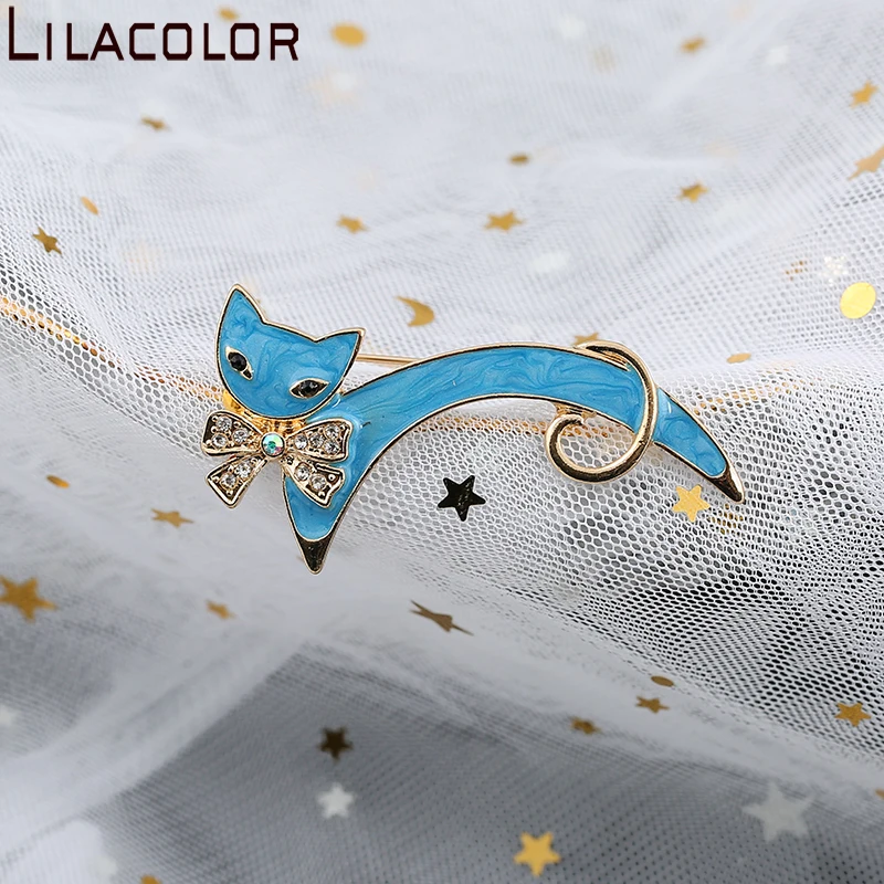 Lilacolor с кристаллами и бантом Обувь синим котом художественное творчество Броши