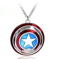 superhero captain america cosplay accessories steve rogers round shield pendant keychain jewelry necklace key ring kids toy gift