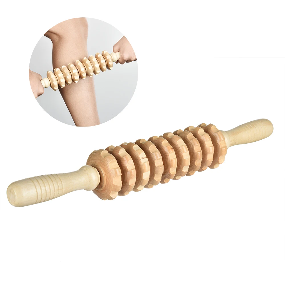

1PC Detachable Wood Body Massage Stick Roller Massager Muscle Sore Relief Reflexology Therapy Hand Foot Massage Relaxation Tool
