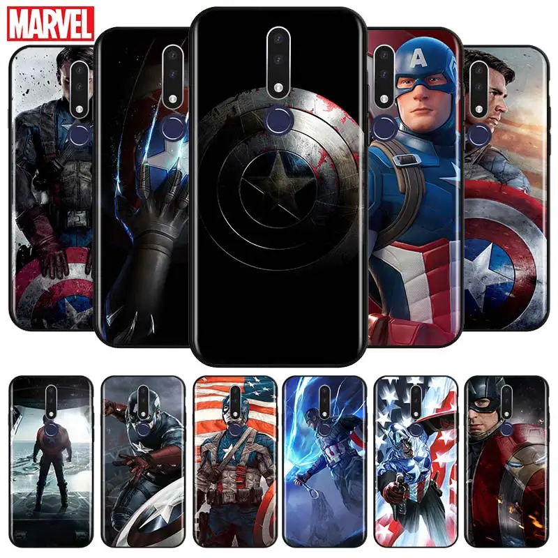 

Marvel C-Captain America for OPPO F5 F7 F9 F11 F15 R9S R15 R15X R17 RX17 K1 K3 K5 Pro Neo TPU Black Phone Case