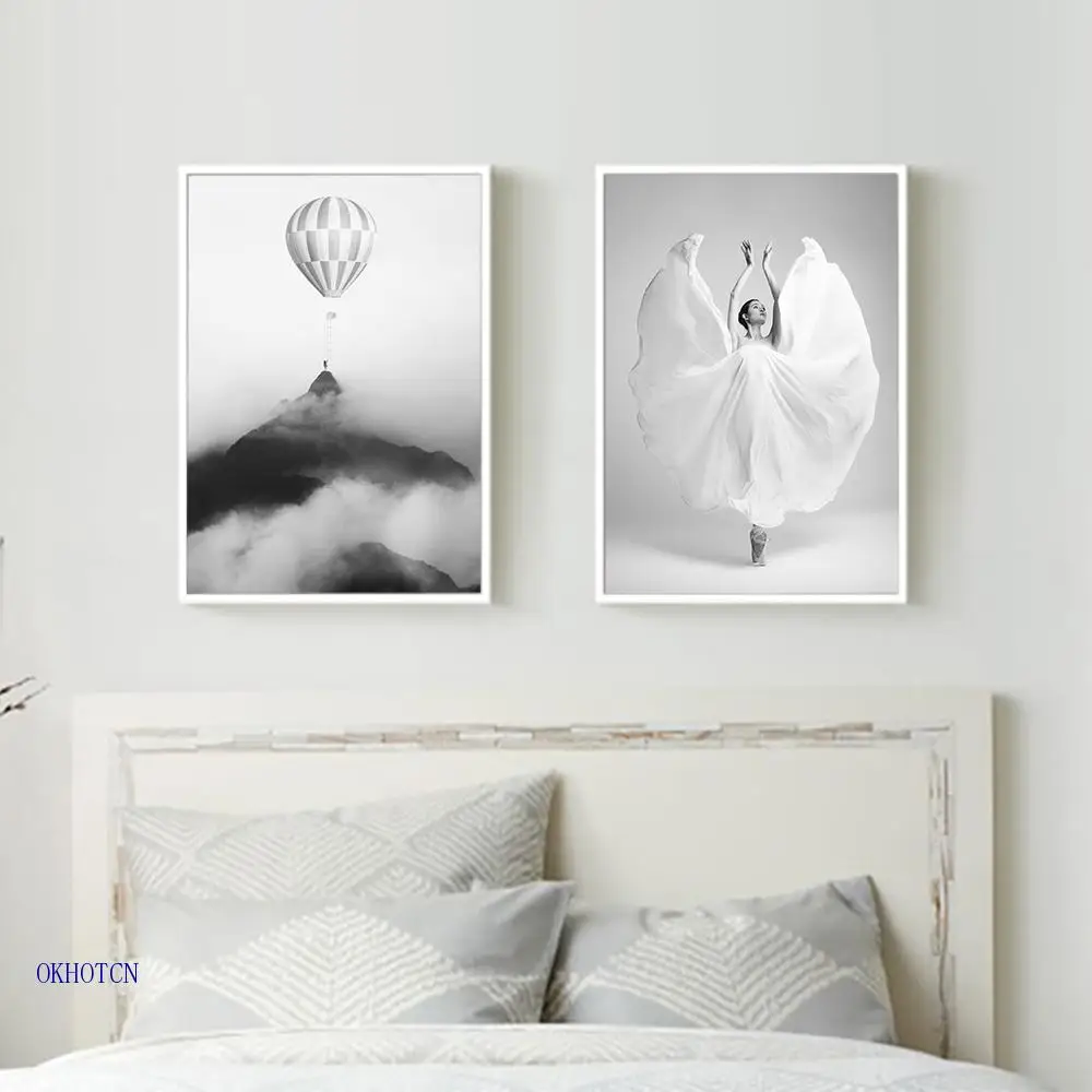 Постер в скандинавском стиле с изображением танцующей девочки Картина на холсте