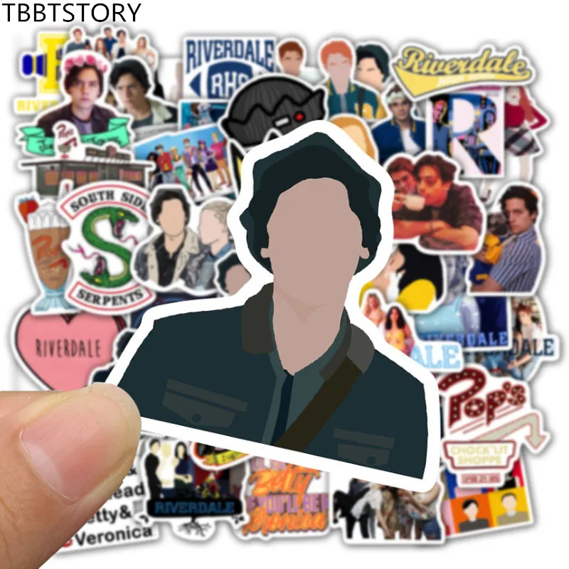 50pcs Tv Show Riverdale Stickers for Scrapbooking Skateboard Car Suitcase DIY Computer Laptop Phone Notebook Waterproof Sticker