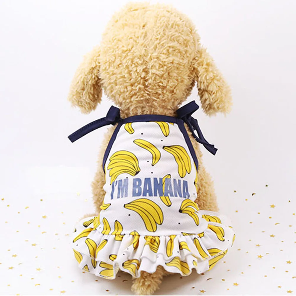 

New Dog Skirt Good Quality Pet Skirt Fashion Print Durable Dog Cat Skirts Strawberry Pineapple Banana Dog Clothes Vest Skirts