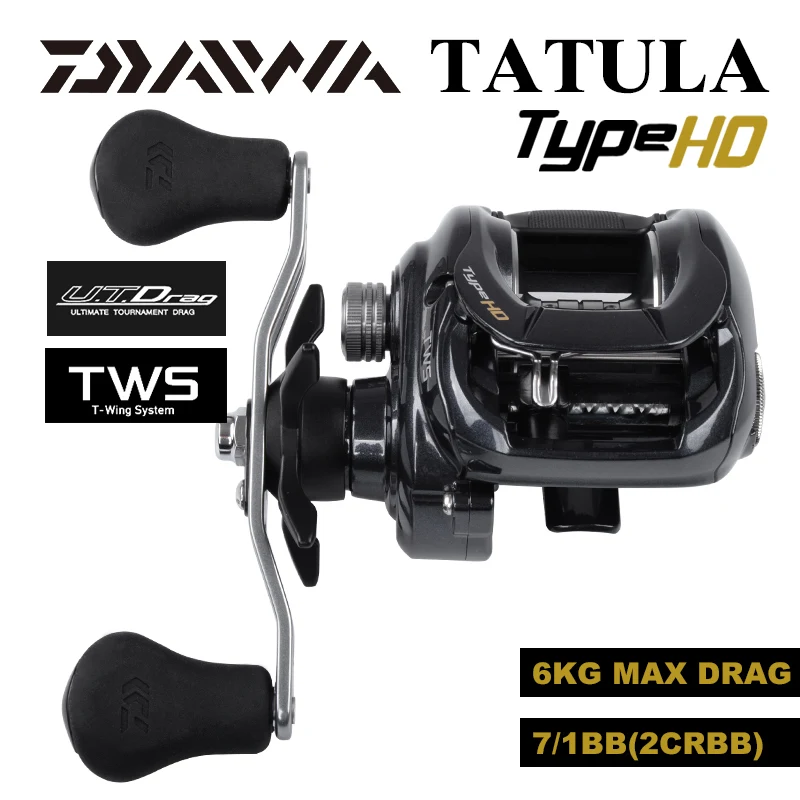 DAIWA TATULA TYPE-HD Fishing Reels 200H/200HL/200HS/200HSL 7BB Baitcast Reel Gear Ratio 6.3:1/7.3:1 Max Drag 6kg