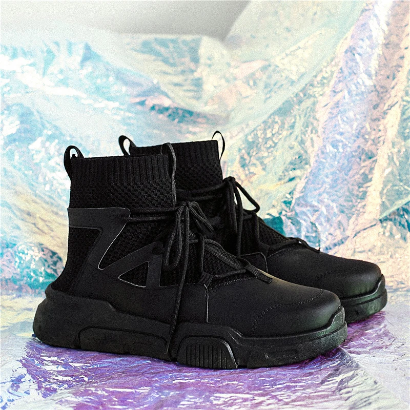 Модные повседневные мужские носки с высоким берцем прогулочная обувь Мужская