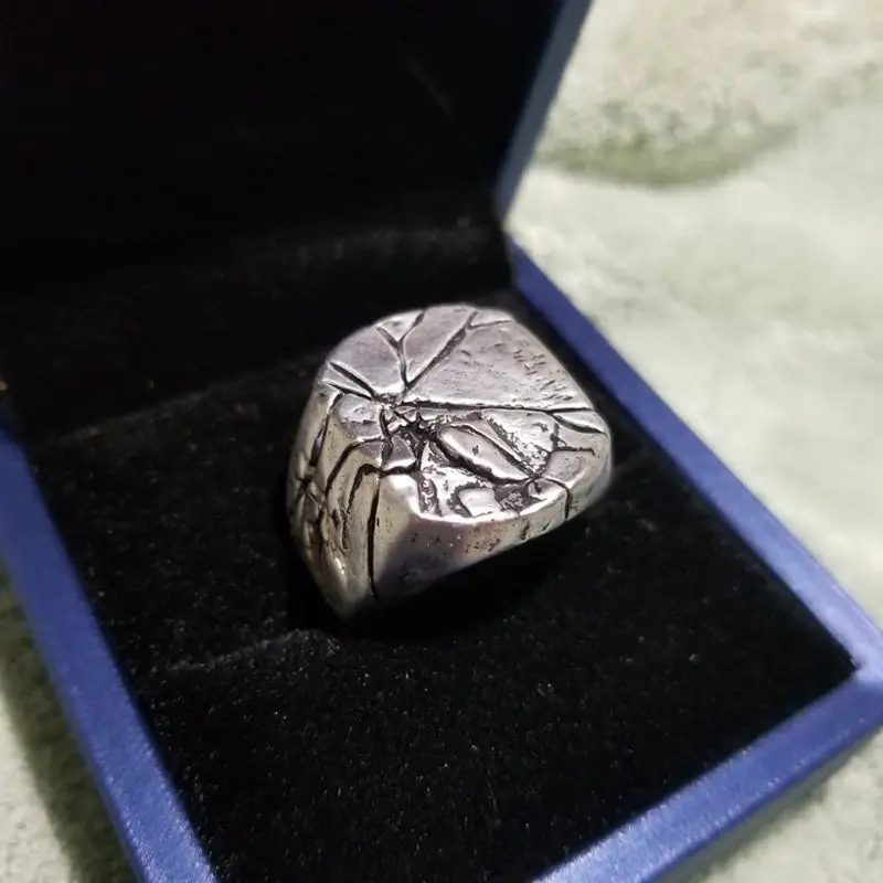 ANGELADY 1PC Retro Vintage Men's Novelty Broken Crack Signet Ring Cool Fashion Jewelry | Украшения и аксессуары