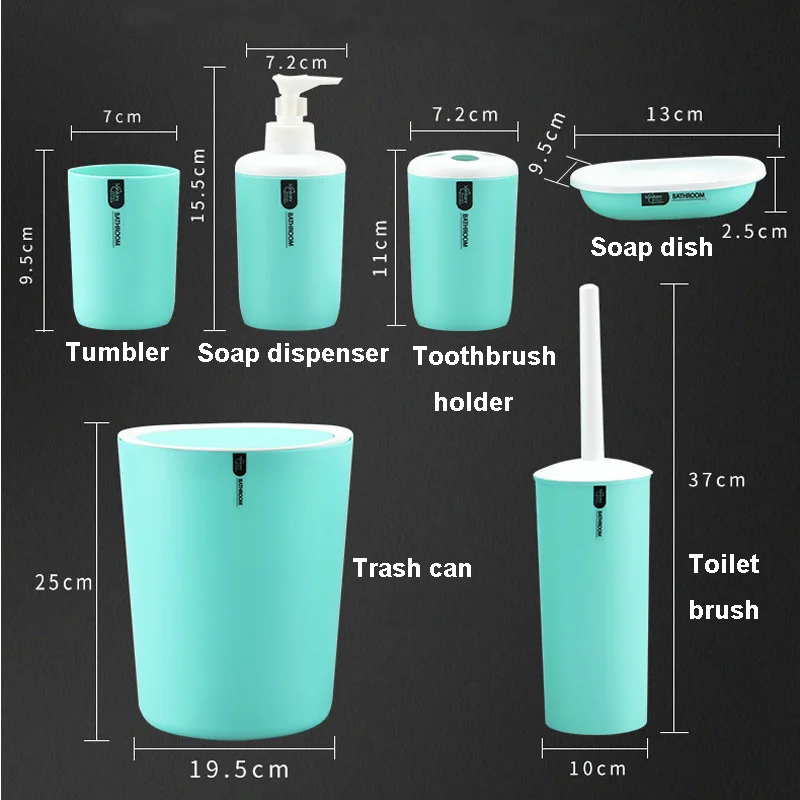 GOALONE класса люкс 6 шт. набор для ванной чашка держатель зубной щетки мыла дозатор