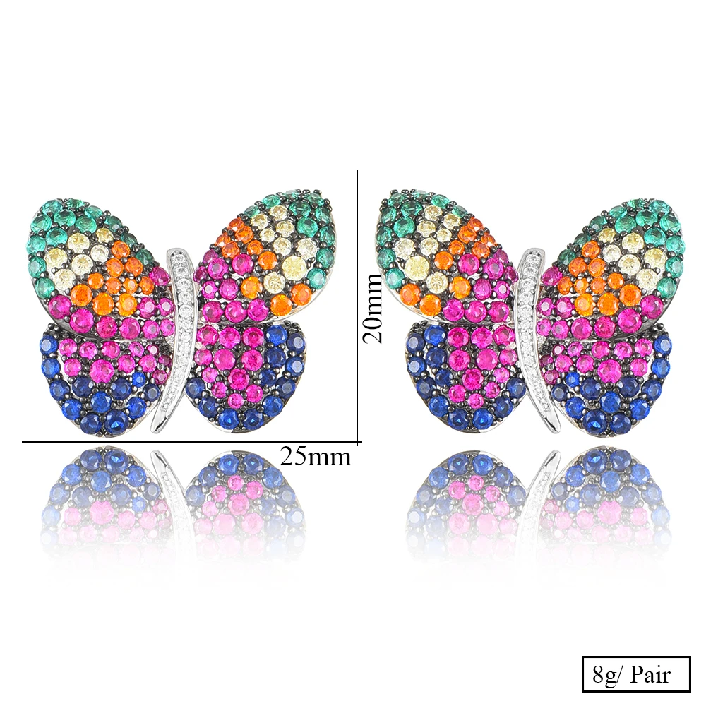 GODKI 2020 Trendy Spring Butterfly Earring For Women Wedding Party CZ Cubic Zirconia High-End Jewelry Addiction | Украшения и