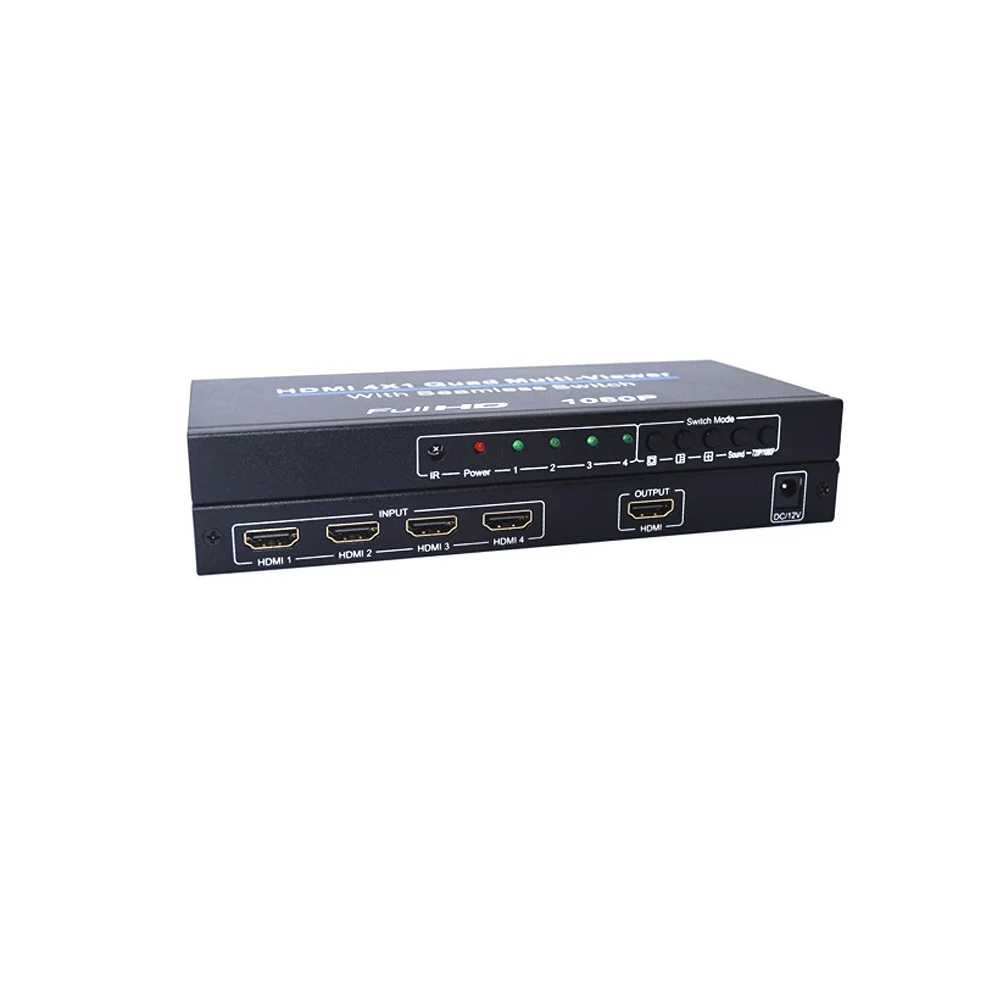 Full HD 1080P 4x1 мультипросмотр четырехъядерный HDMI совместимый ТВ видео конвертер 4