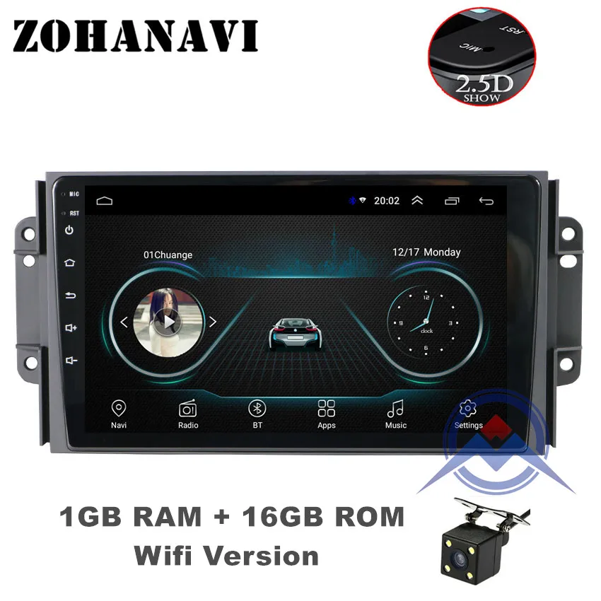 ZOHANAVI Android 9,0 9 дюймов Автомобильная магнитола для Chery Tiggo 3 3X Tiggo 2 dvd-плеер автомобиля с gps Navi, bluetooth, SWC, wifi - Цвет: Tiggo 3X Cam 1G 16G