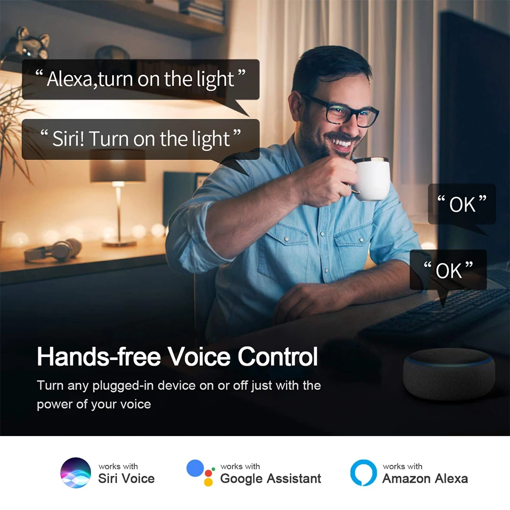 Смарт розетка Tuya SmartLife с поддержкой Wi Fi 16 А|Электрические розетки| |