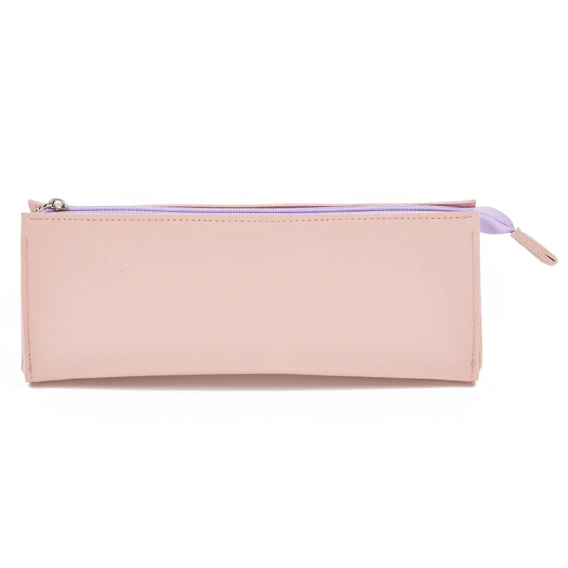 

Simple ins Pen Bag Portable Large Capacity Cosmetic Multifunctional Student Zipper Stationery PU Waterproof Storage Bag