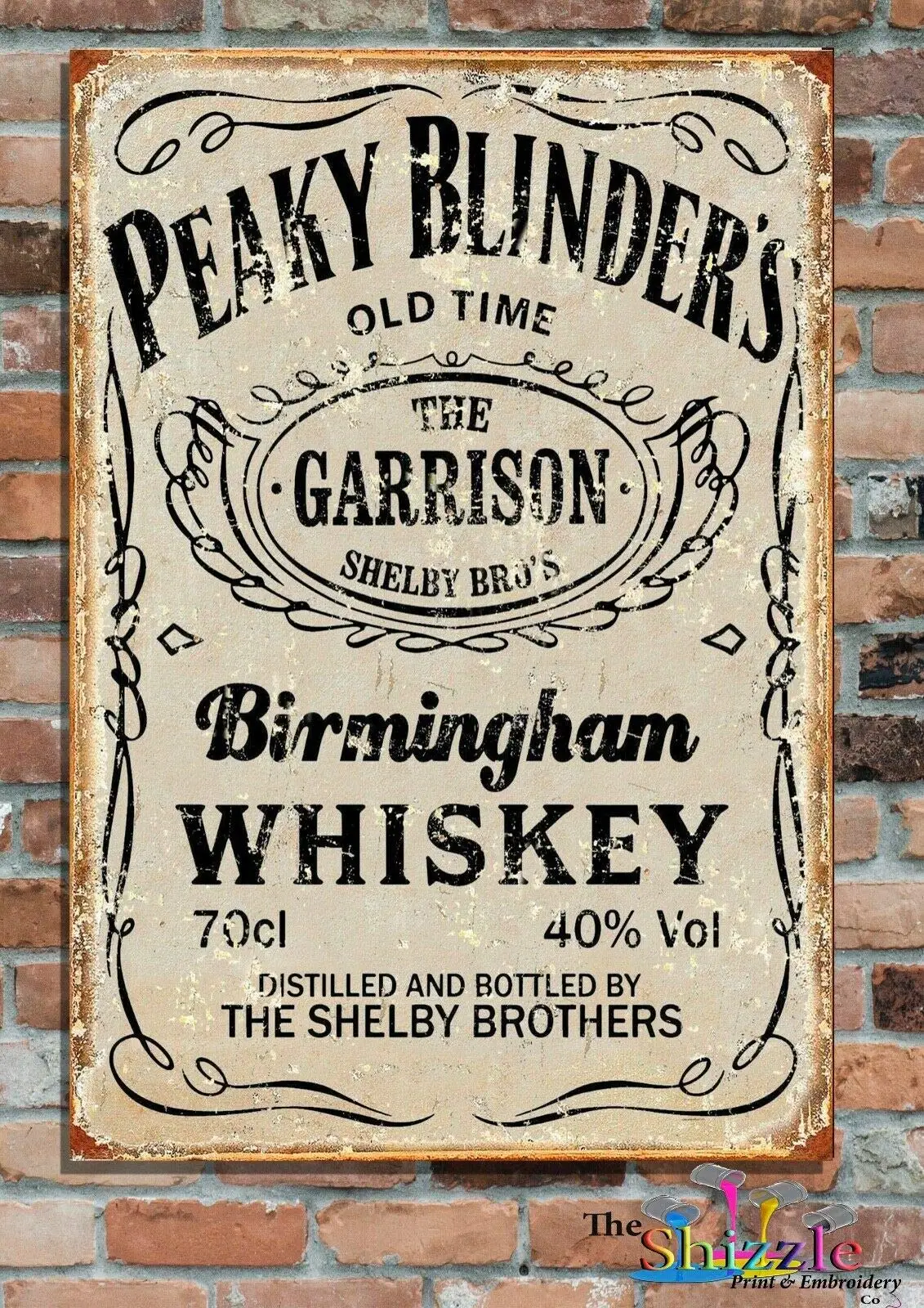 Garrison Peaky Blinders виски на заказ Старые Металлические Рекламные Знаки 2 размера Ретро