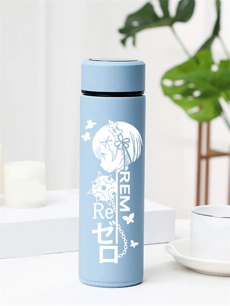 1pcs Anime Re:Life in A Different World from Zero Rem Stainless Mug Cup Water Cosplay Prop for Women Men Gift 500ml | Тематическая