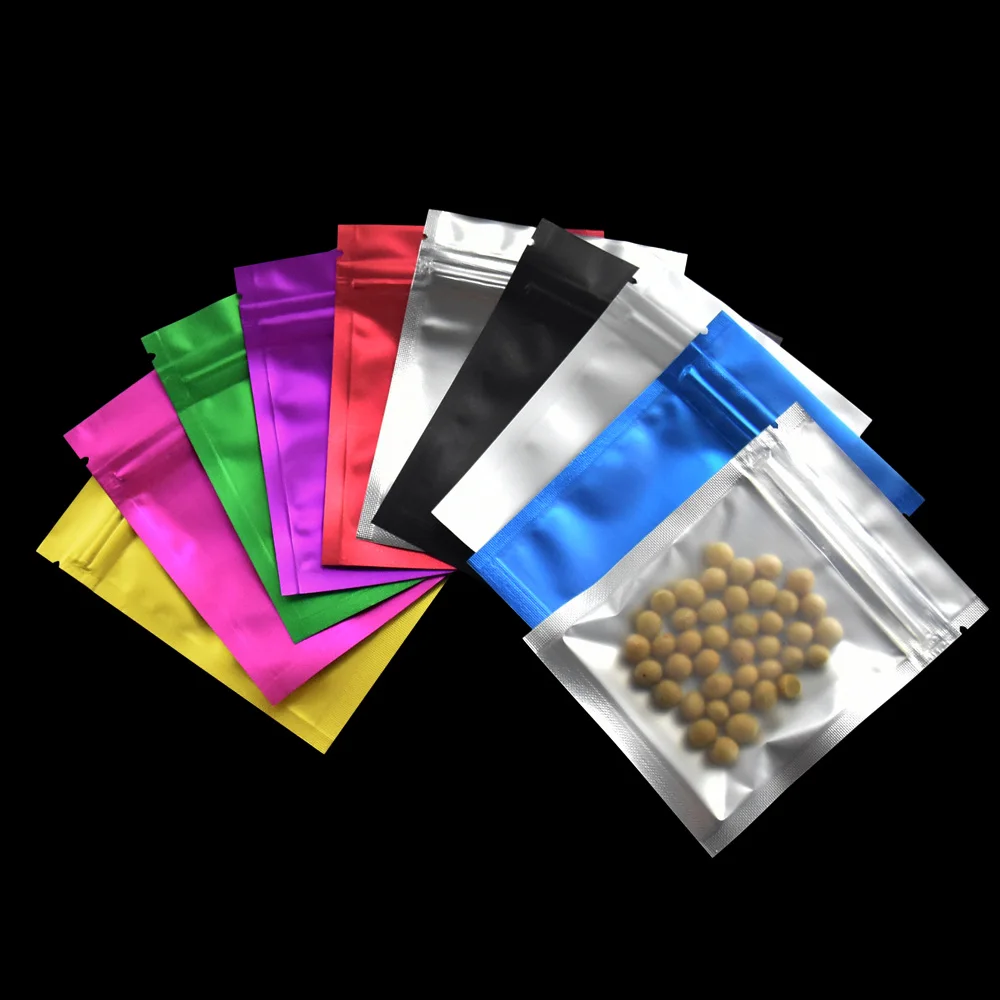 

1000Pcs 7.5x10cm Matte Aluminum Foil Self Sealing Zip Lock Package Bag Clear Plastic Reclosable Zipper Storage Bag Tea Powder