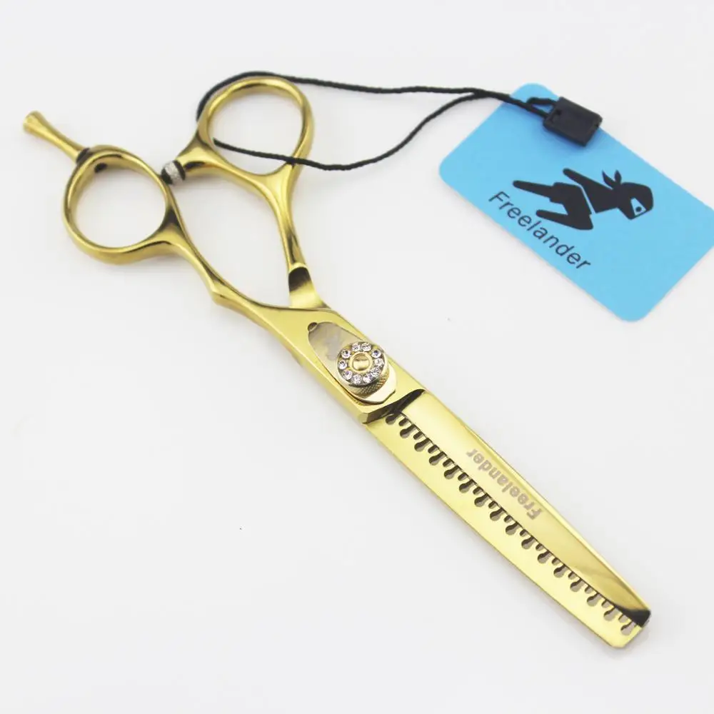 6 дюймов Анти зуб высокого качества золото Парикмахерские ножницы парикмахера
